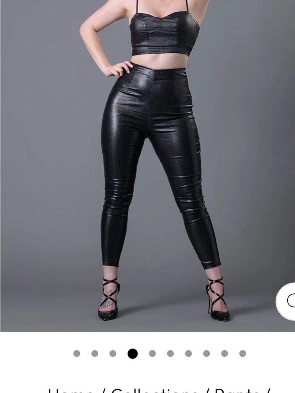 High-Rise Black Lurex Pants